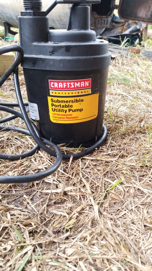 Craftsman 1/4 horsepower submersible portable utility pump for Sale in