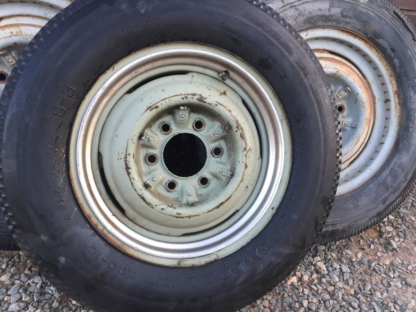 Set of 5 6 lug Chevy gmc rims Chevy 3100 gmc 100 fleetline special ...