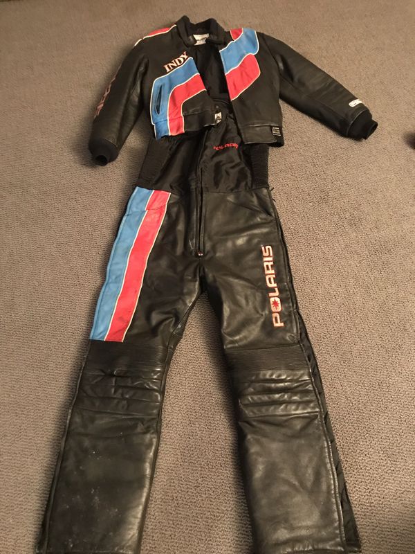 Men’s Size Medium Polaris Leather Snowmobile/motorcycle suit for Sale