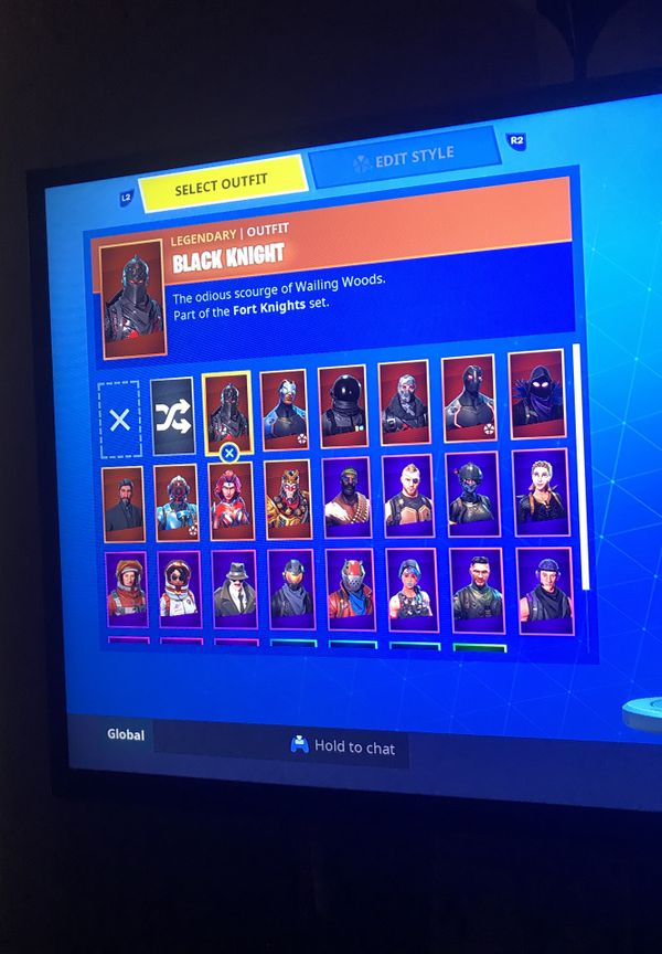 Og season 1 fortnite account with the black night and every single 100 ...