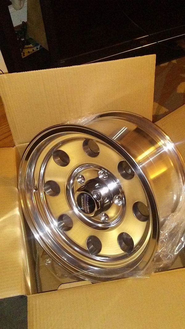 Set of 16 inch bullet hole America racing rims brand new in box for