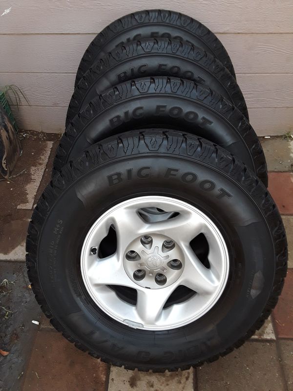Big O Tire Big Foot T/A All Terrain Tires 265 75 R16 & Toyota 6 Lug