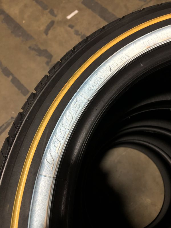 225/50R17 VOGUE Tires (White wall with Gold stripe) for Sale in