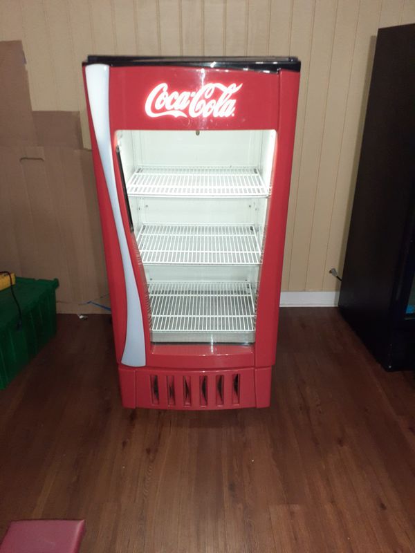 CocaCola Fridge retro silver commercial fridge for sale in Kingston