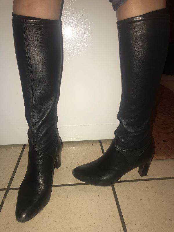 soft leather high heels