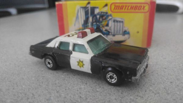 Lesney Matchbox Plymouth Gran Fury Police Car w Original Matchbox for ...