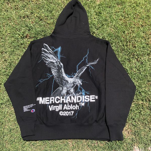 Off White x Travis Scott Champion Virgil Abloh Eagle Hoodie for Sale in ...