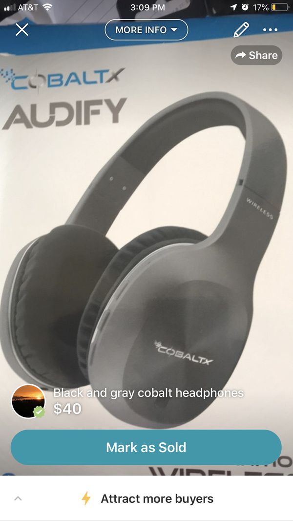 Black And Grey Cobaltx Wireless Headphones For Sale In Opa Locka