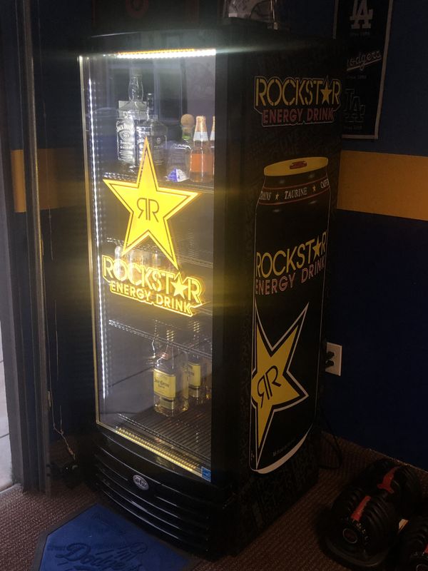 Rockstar Beverage Refrigerator Cooler (IDW GCG12) Man Cave Fridge for