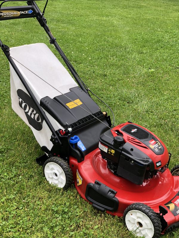 Toro recycler 22” lawn mower self propelled personal pace with bag in