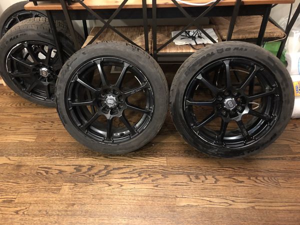 16”x7” Enkei EDR9 (Matte Black) Rims 4x100 & 4x108 (441-670-1138BK) +38 ...