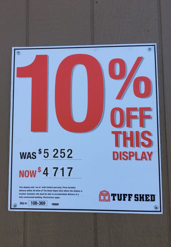 Tuff Shed Sundance TR-800 10â€™x12â€™x11â€™2â€ Display for Sale 