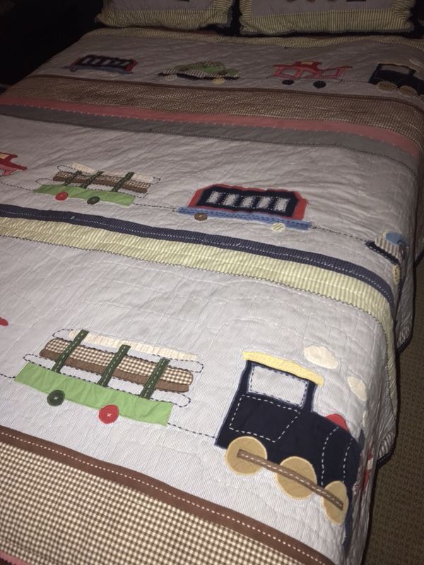 Pottery Barn Kids Full Size Trains Quilt And Shams For Sale In