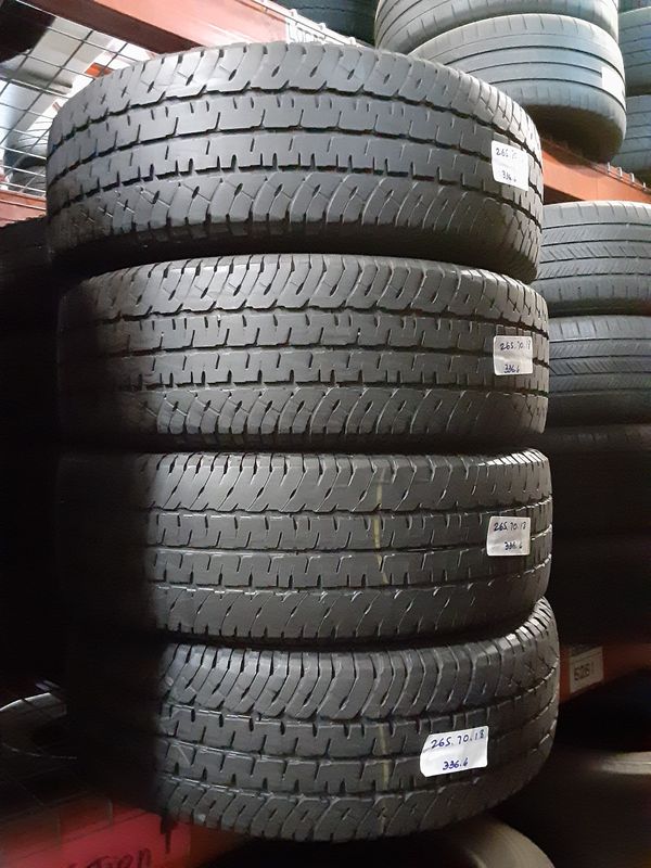 LT265/70R18 MICHELIN LTX AT2 LOAD E 80PSi TIRES 265/70R18 MATCHING FULL SET USED TIRES 265 70 18
