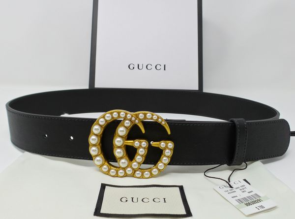 New Gucci Pearl Belt Black lv louis Vuitton Ferragamo fendi versace wallet bag for Sale in New ...