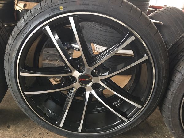 Set of 20 inch zebra rims with brand new tires for Sale in Riverview ...