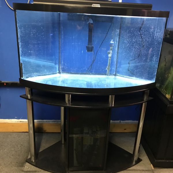 70 gallon Marineland Corner Bow Front Aquarium fish tank