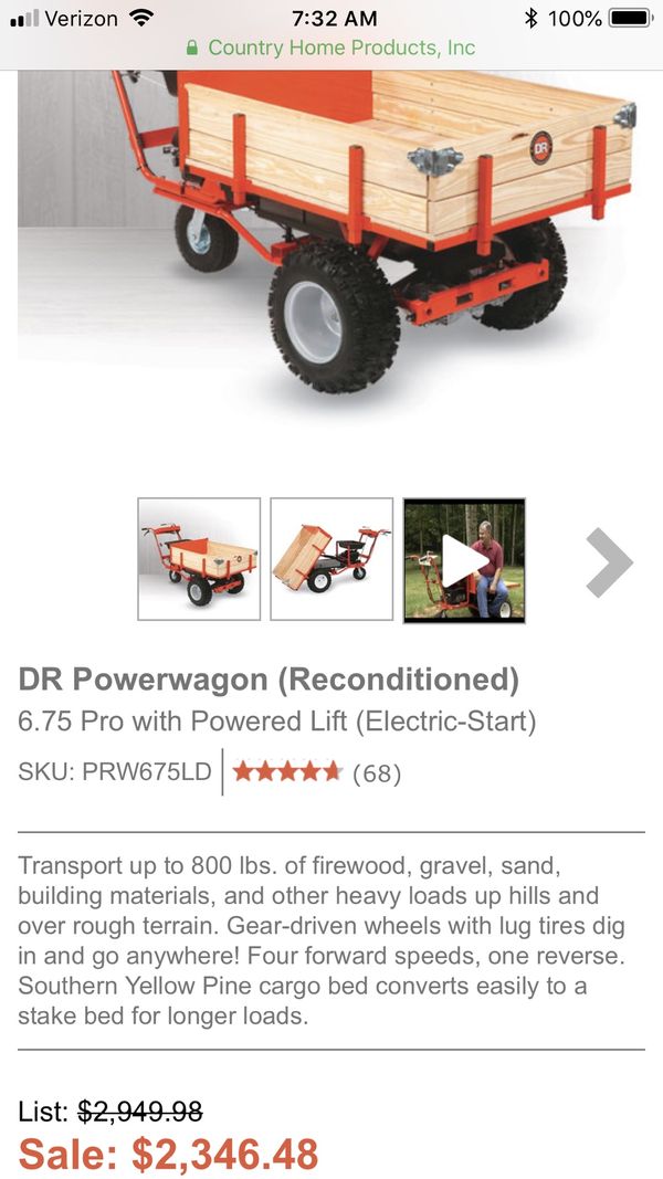 Dr Power Wagon Gas Powered Wheelbarrow for Sale in San Bernardino, CA