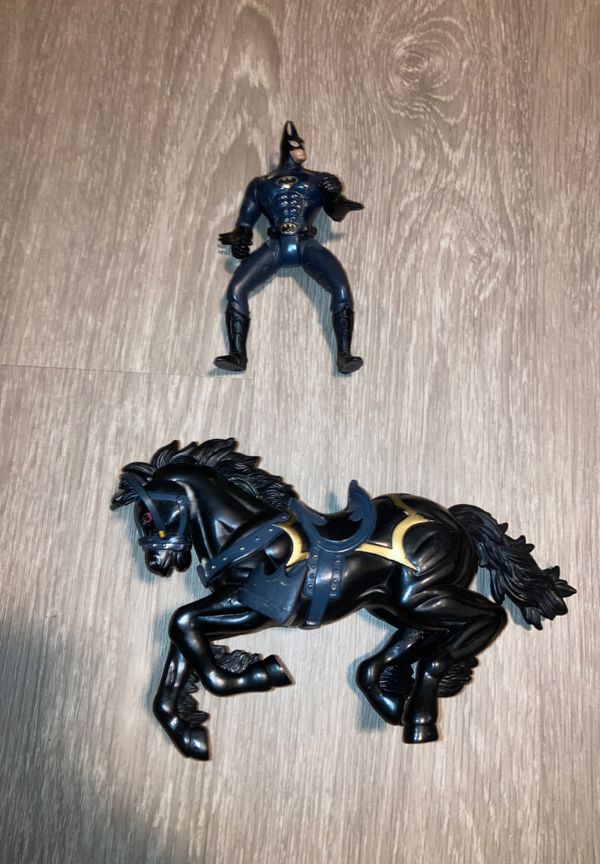 batman on a horse statue