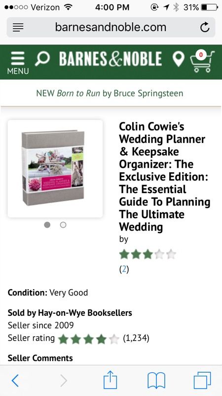 Colin Cowie S Wedding Planner Keepsake Organizer For Sale In