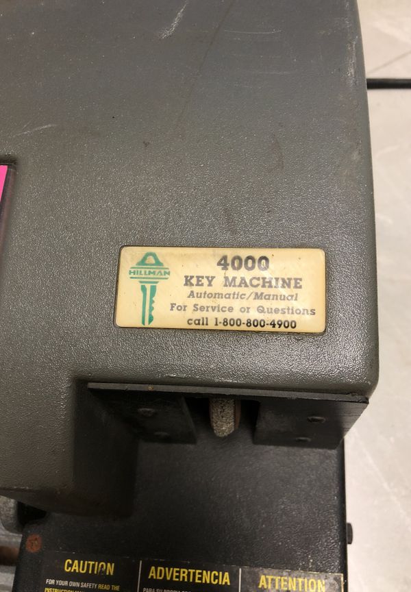 Hillman 4000 key machine automatic manual key cutting machine works for Sale in Hollywood, FL