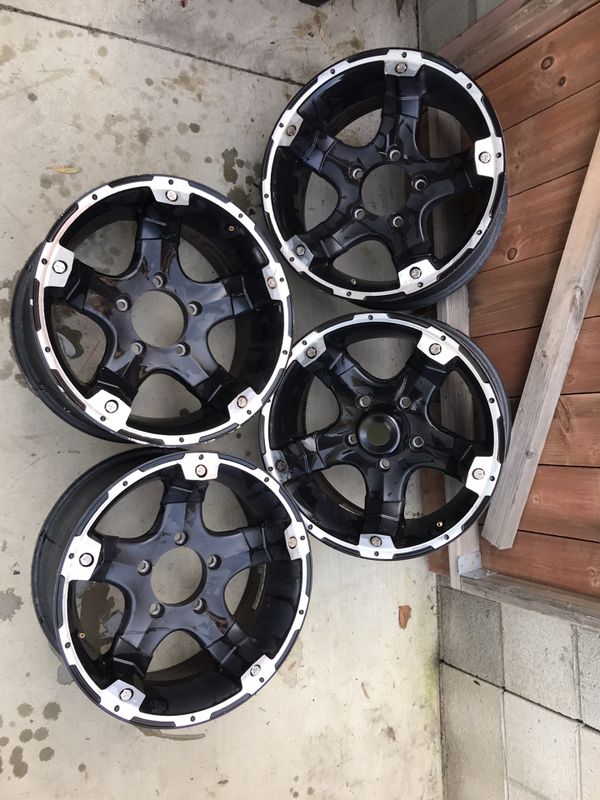 CRAGAR 17” BLACK ROCK WHEELS RIMS 17X8 VIPER 5X5.5 OFFROAD 4X4 4WD for