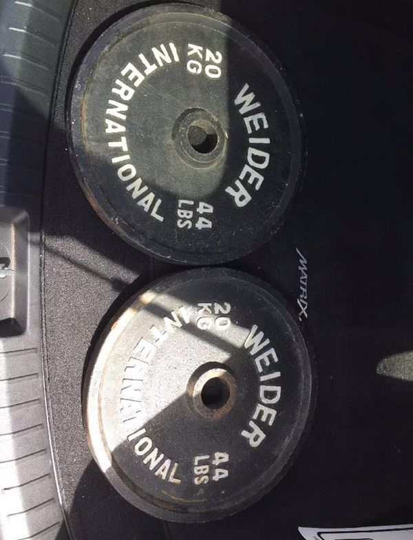 OLDER Vintage WEIDER INTERNATIONAL OLYMPIC WEIGHT PLATES