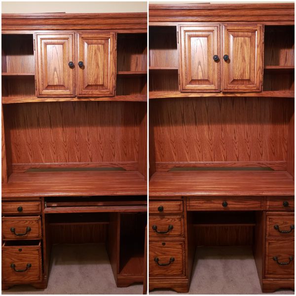 Solid wood desk with hutch for Sale in Houston, TX - OfferUp