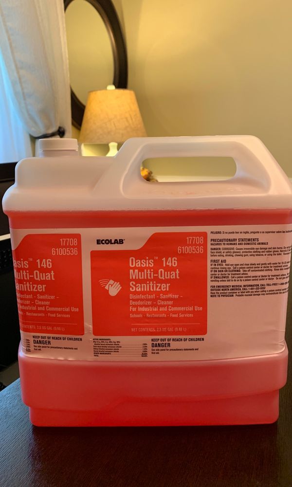 Ecolab Oasis 146 MultiQuat Sanitizer/Disinfectant for Sale in Norfolk