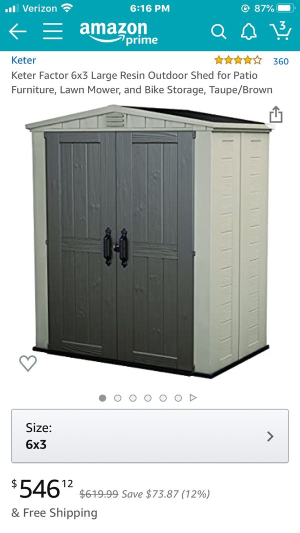 keter factor 6x3 outdoor storage