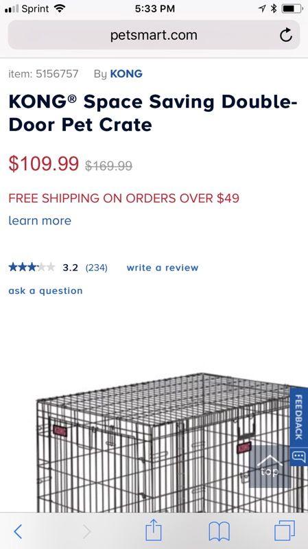 Kong Dog Crate 43x29x30 5 With Divider For Sale In Dardenne
