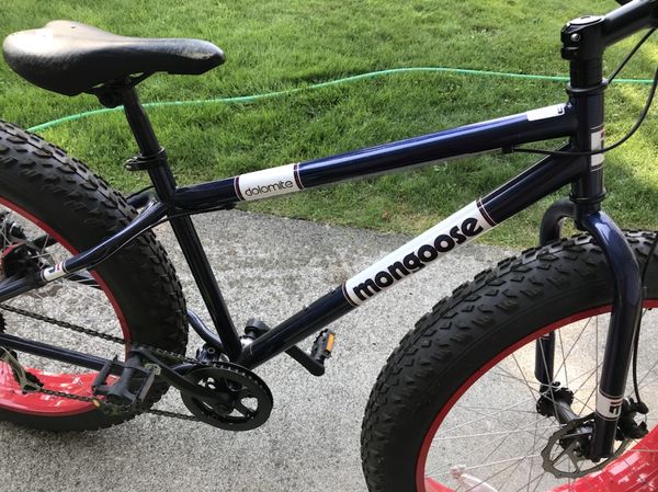 mongoose men's dolomite fat tire mountain bike