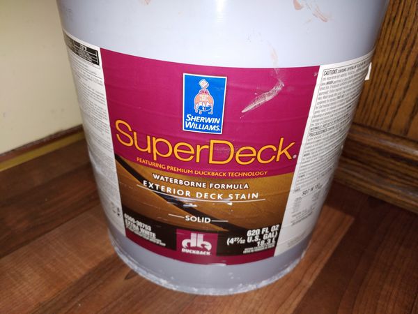 NEW 5 Gallons Sherwin Williams Super Deck Exterior Deck Stain Solid ...