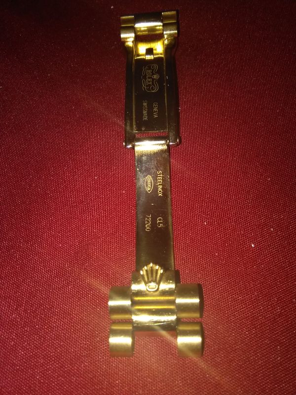 ROLEX S.A. CL5 REF#72200 STEELINOX 18K G.P. VINTAGE MENS WATCH BAND for