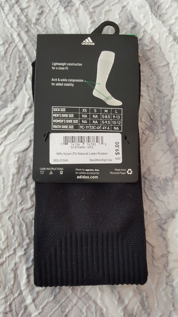 adidas soccer socks sizing