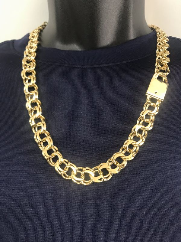 18k Gold filled custom made chino link chain for Sale in Houston, TX ...