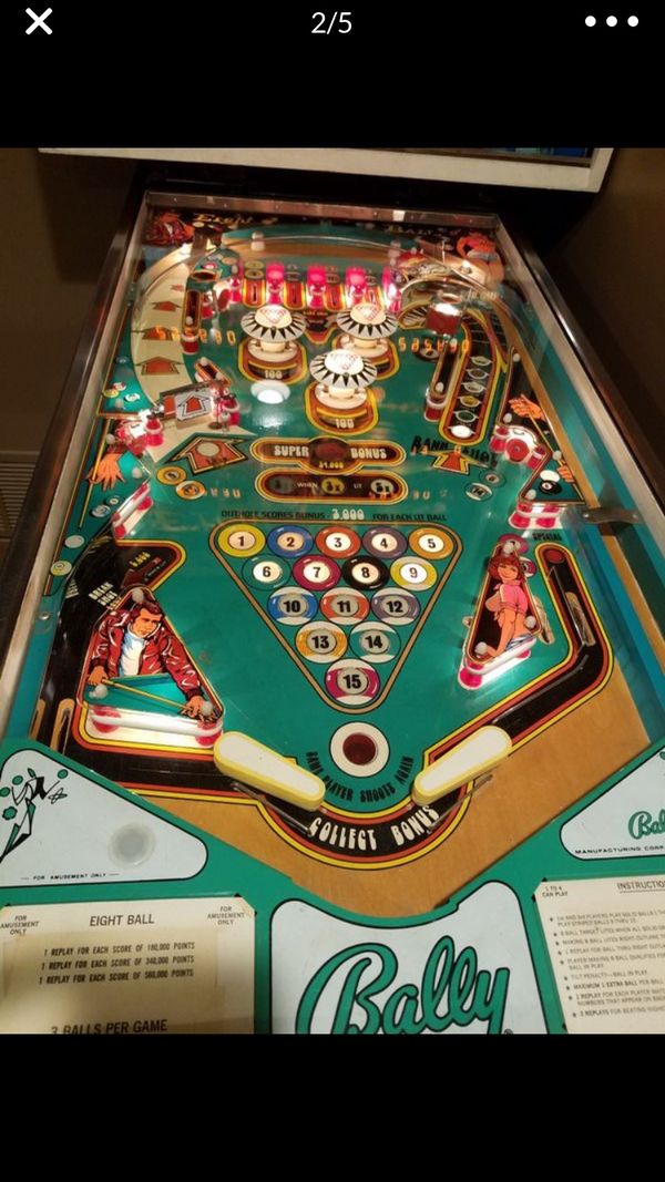 1977 Bally Eight Ball Pinball Machine for Sale in Zionsville, IN - OfferUp