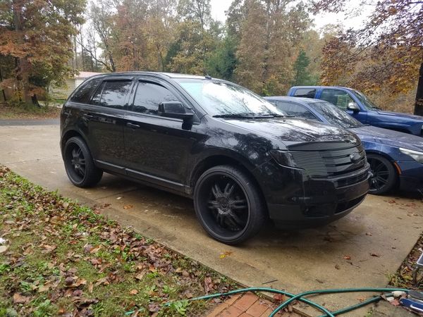 07 Ford Edge fully loaded all blacked out 24 inch rims for Sale in ...