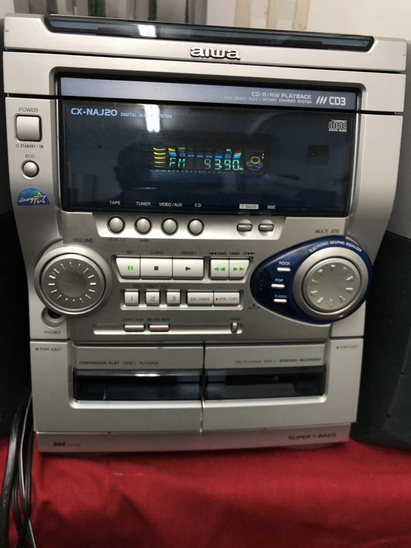 Aiwa Cx-naj20 Stereo Double Cassette Tape 3-disc CD Player for Sale in ...