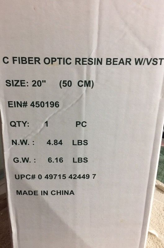 puleo fiber optic bear