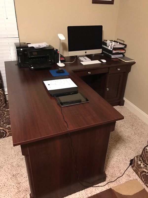 Sauder Palladia L Shaped Cherry Computer Desk For In Lubbock