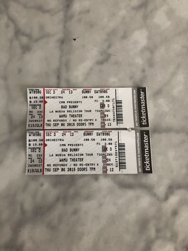 2 Tickets Bad Bunny In Seattle For Sale In Beaverton Or Offerup