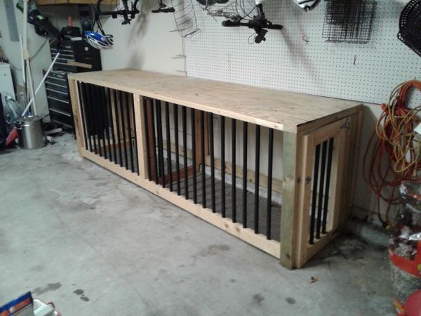 Dog pen for your garage. Keep them safe during the day. Plenty of room