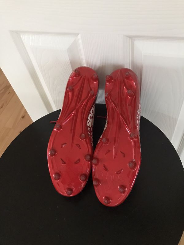 Adidas 100 Emoji Red Soccer Football Cleats Shoes Size 12 for Sale in Auburn, WA - OfferUp