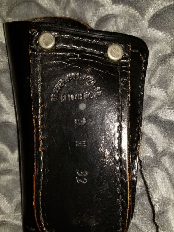 Vintage leather paddle holster by Brauer brothers of st louis for Sale ...