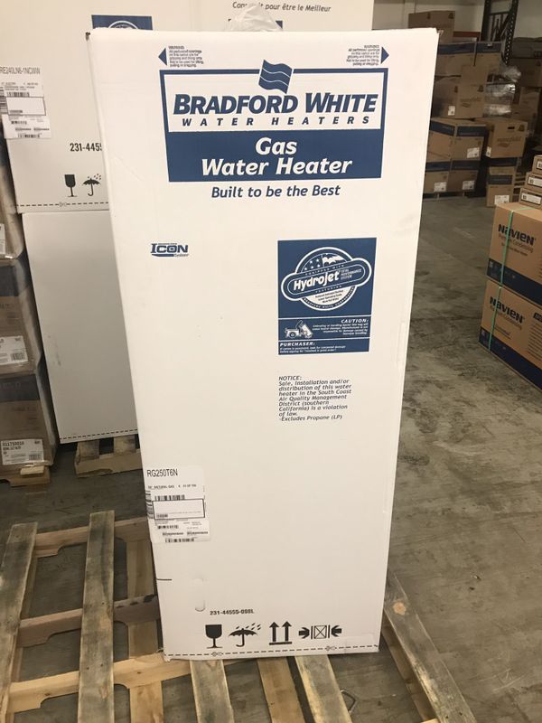 Bradford White 50 Gallon Gas Water Heater RG250T6N *New In Box* for
