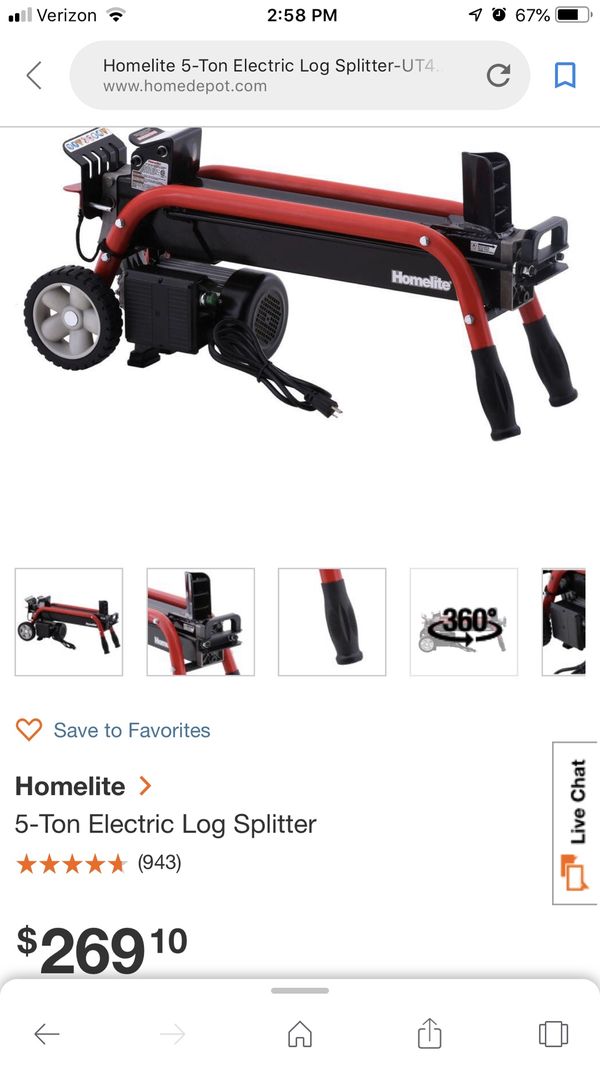 5 Ton Homelite Electric Log Splitter for Sale in Munds Park, AZ - OfferUp