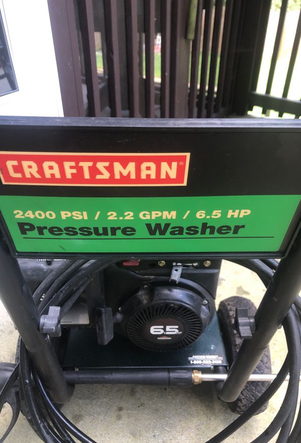 Craftsman 2400 psi / 2.2 gem / 6.5 hp pressure washer for Sale in