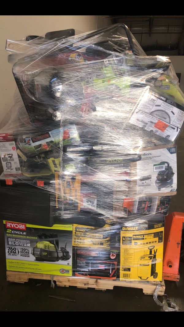 HOME DEPOT “TOOL PALLETS” FOR SALE ! PRICES VARY ! SERIOUS BUYERS