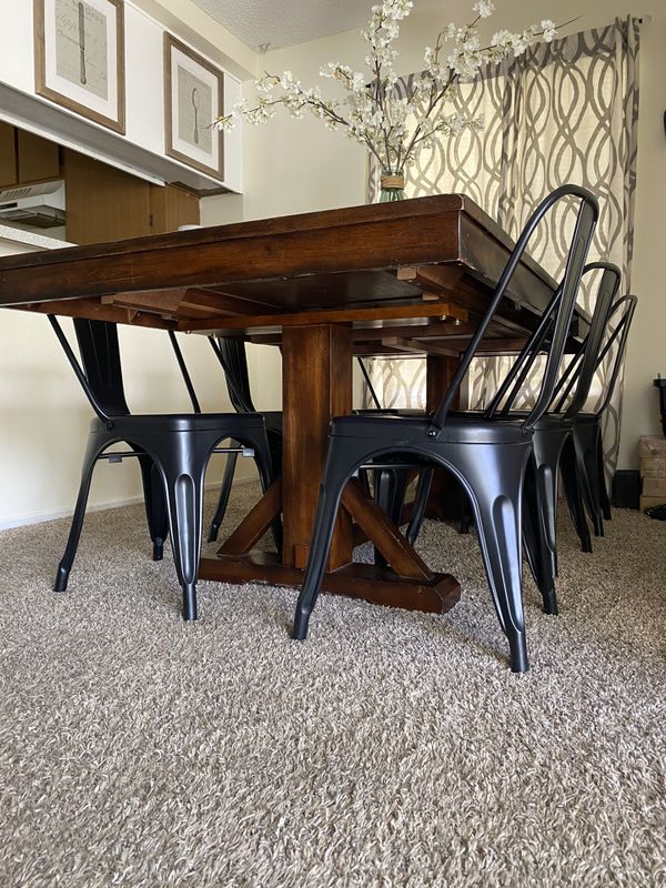 Farmhouse Black Metal Chairs (6) for Sale in San Diego, CA OfferUp